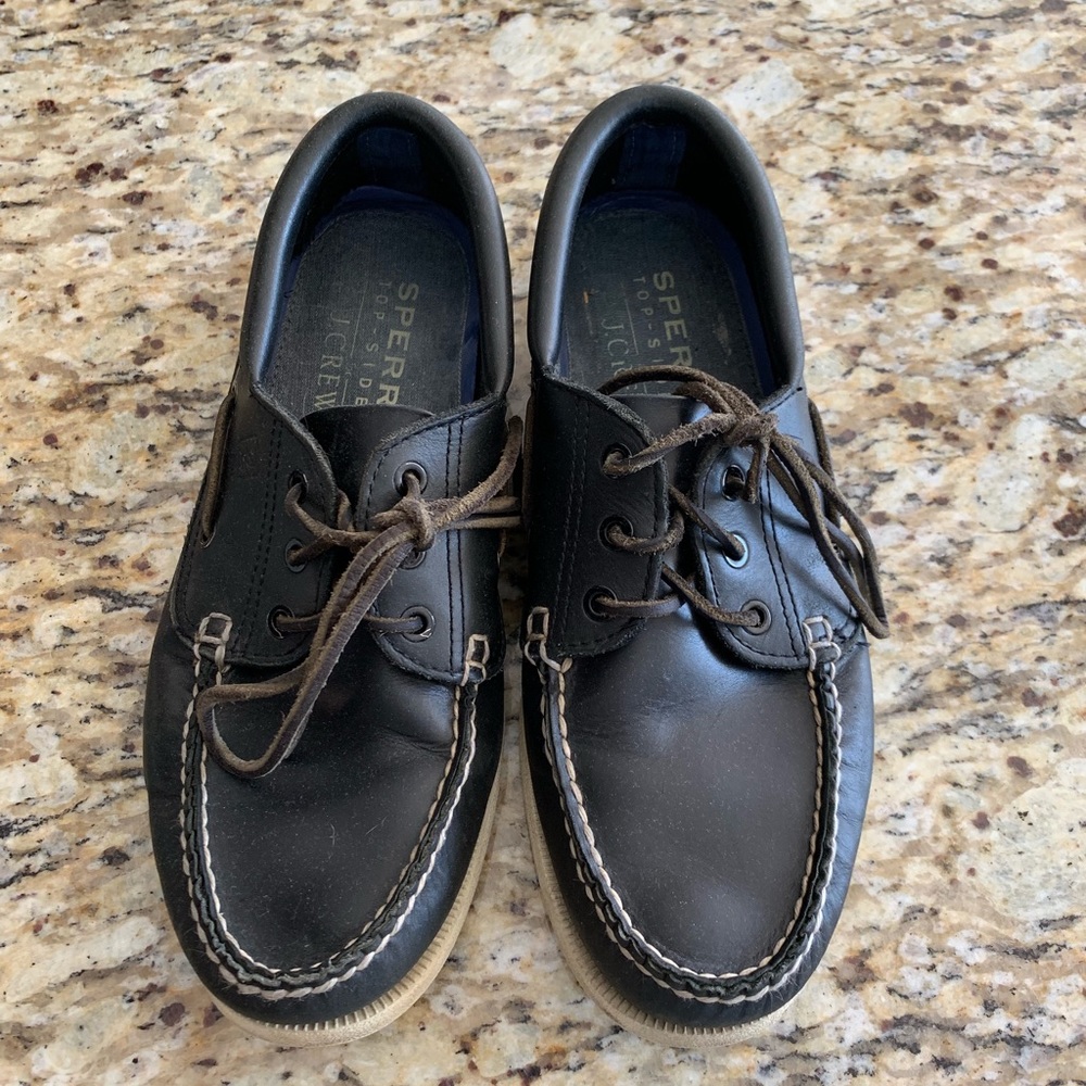 J crew sperry top sider shoes , navy